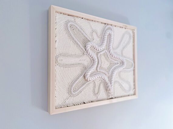 Fiber Art Wall Hanging, Handmade, Natural Cot...