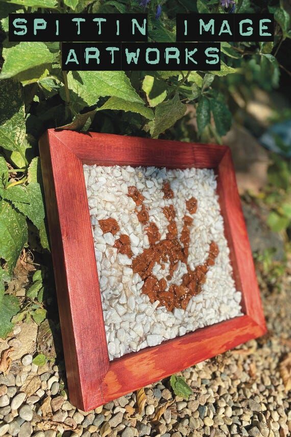 Stone Hand Wall Art, Rock Wood and Stone Wall...