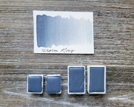 Storm Gray Handmade Watercolor Paint | Cool S...