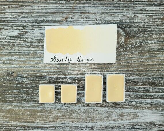 Sandy Beige Handmade Watercolor | Soft Neutr...
