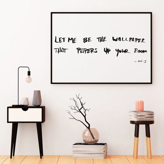Hand Painted Alt J Lyric Art - Every Other Fr...