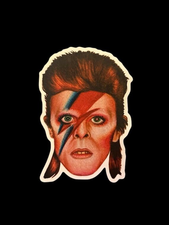 David Bowie Sticker: Handmade Vinyl Music Sti...