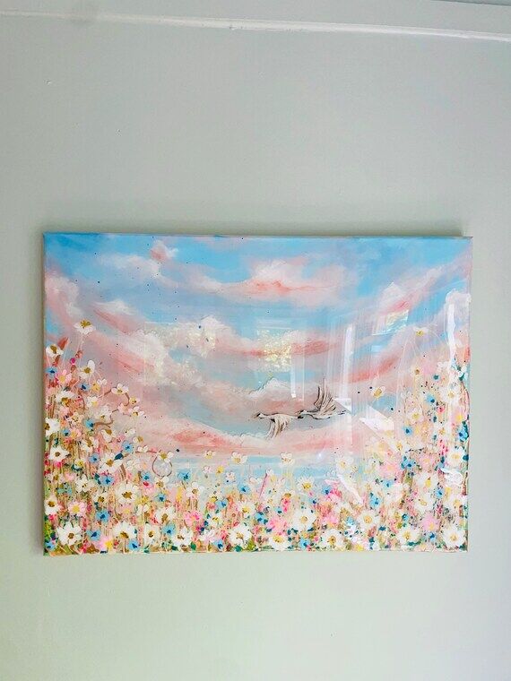 Landscape - Resin - Original Art - Flowers - ...