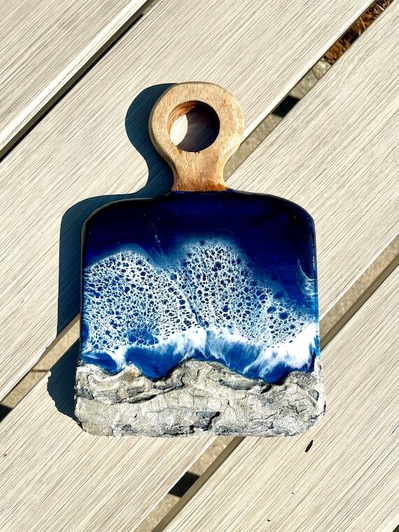 Resin Art - Ocean Handmade Art - Beach Decor ...