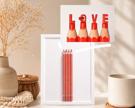LOVE Pencil Sculpture – Romantic Gift for H...