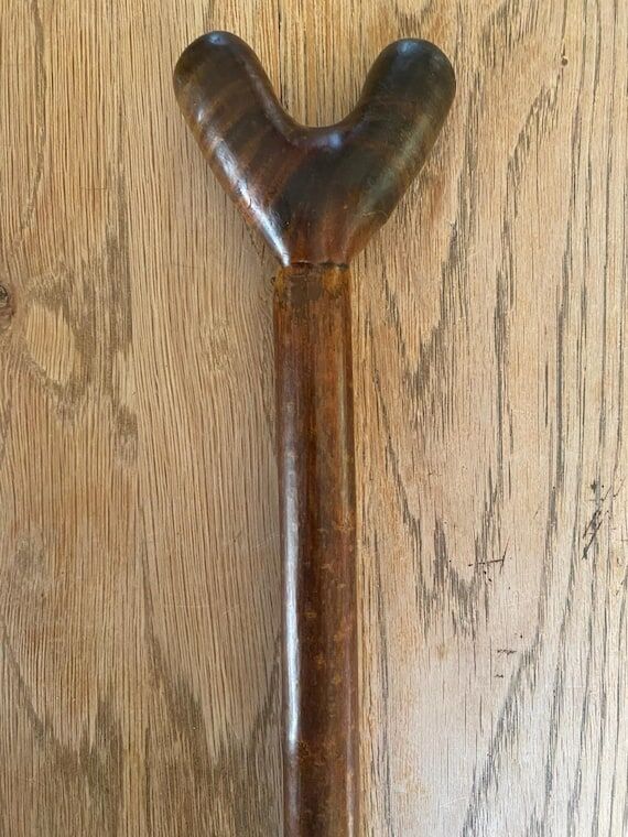 Handmade Thumb Walking Stick - Varnished Haze...