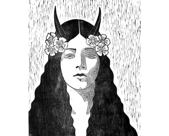 Goat Nymph Art Print: Amalthea, Greek Mytholo...