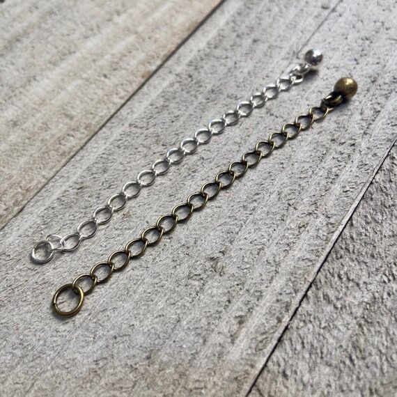 3 Inch Chain Extender: Antiqued Brass or Silv...