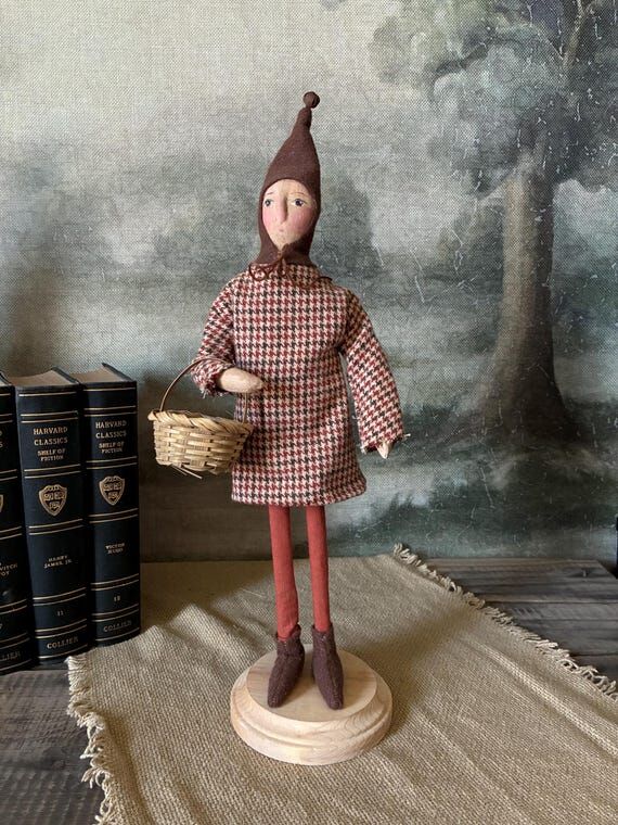 Woodland Pixie Fall Decor, Handmade Folk Art ...