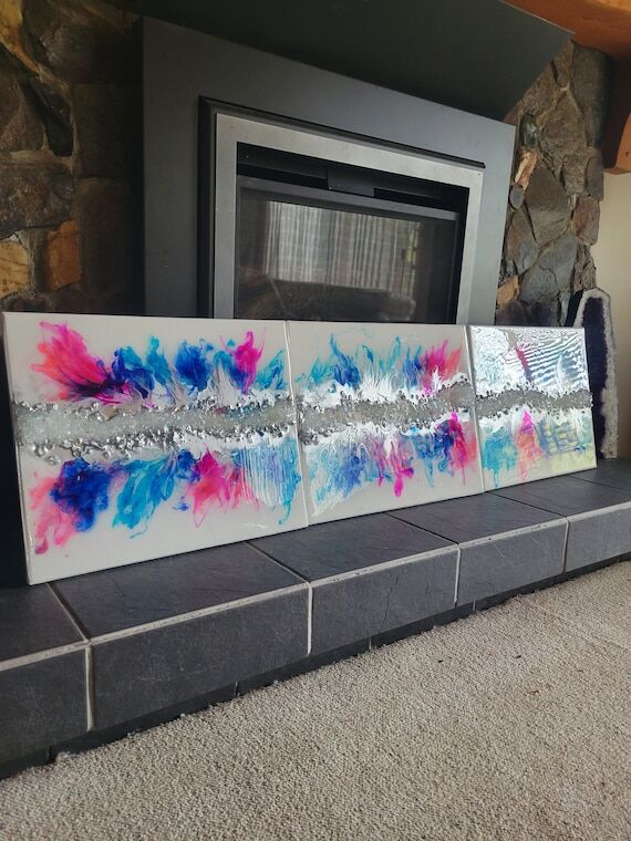 Colorful Geode Art: Handmade Alcohol Ink Resi...