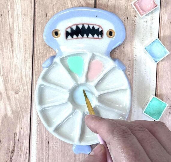 Hammerhead Shark Porcelain Watercolor Palette...
