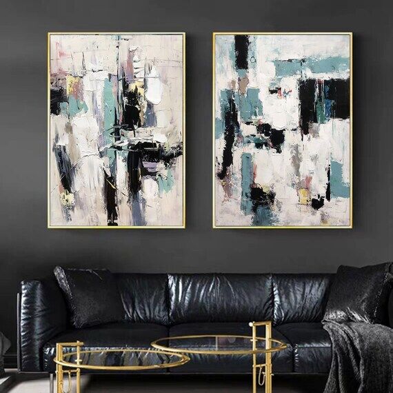 original abstract painting on canvas textured...