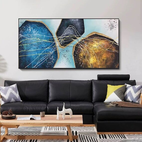 modern abstract painting, extra large canvas ...