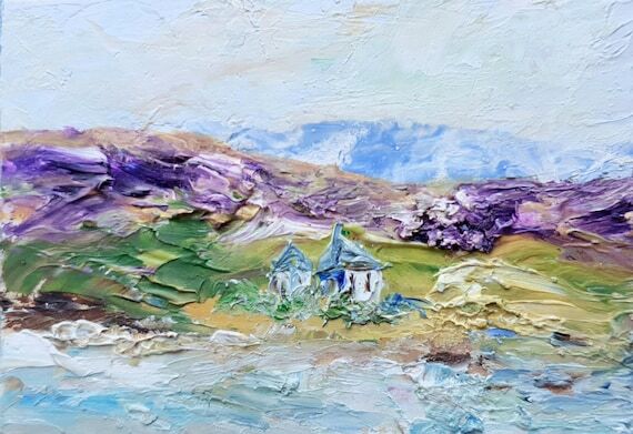 Ireland painting original Small landscape art...