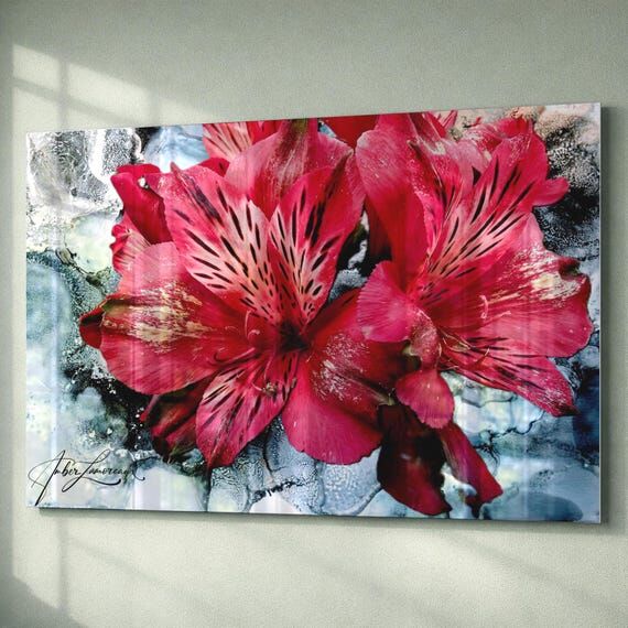 Original Glass Wall Art | 'Princess Lily Fant...