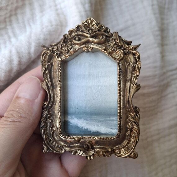 Original Miniature Ocean Oil Painting – Ant...