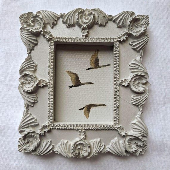 Miniature Oil Painting Geese – Artwork in H...