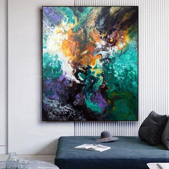 Abstract modern painting art one of a kind, c...