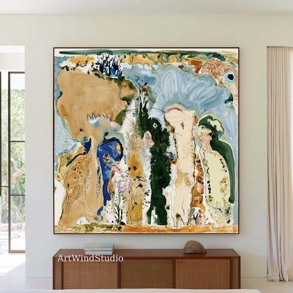 Abstract Figurative Painting Organic Modern A...