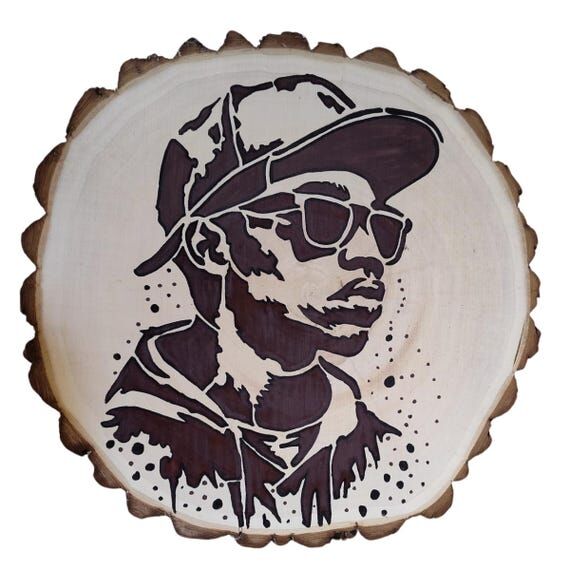 Tough guy, oil paint on wood...