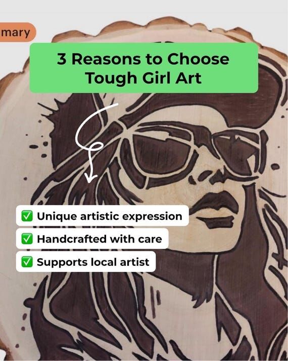 Tough girl, oil paint on wood...
