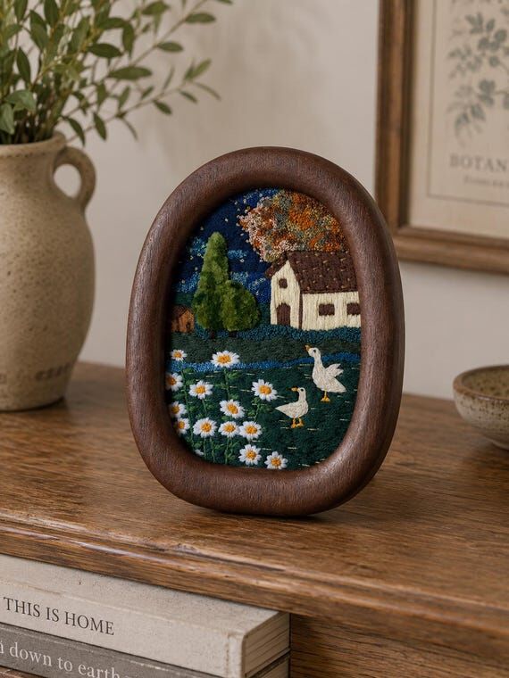 Landscape Embroidery Kit DIY, Hand Embroidery...
