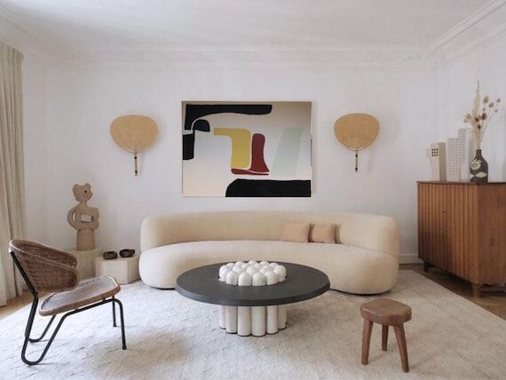 Soft Colors Neutral Abstract Organic Shapes P...