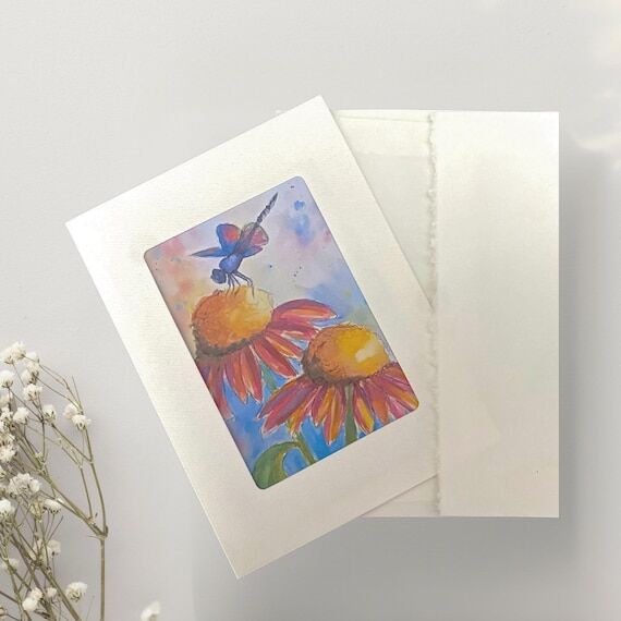 Watercolor Dragonfly Note Card Set - Nature I...