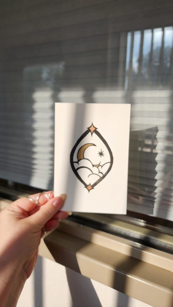 Linocut Print: Day Dream with Cloud Art Deco ...