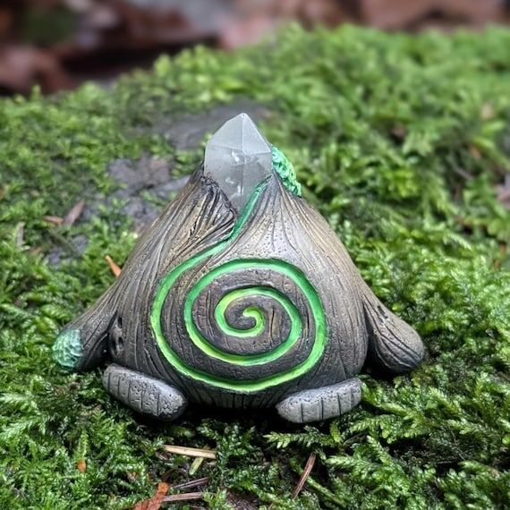 Quartz Crystal Forest Figurine | Polymer Clay...