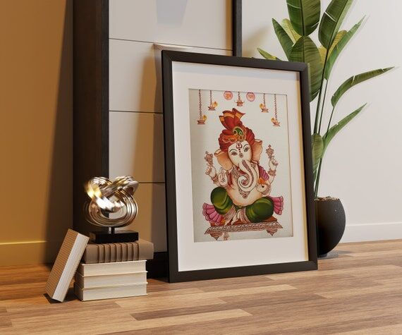 Original Ganesha Painting: Modern Hindu God A...