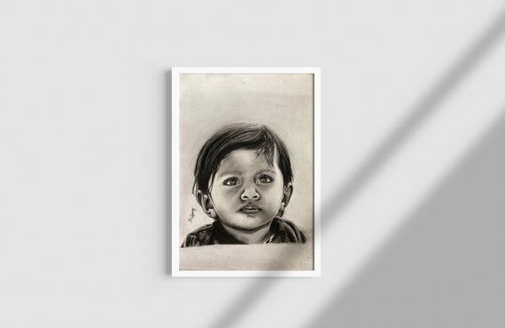 Custom Portrait drawing from photo, Personali...