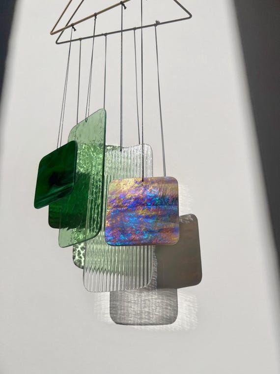 Glass Mobile “Retro Shapes – Forest Light...