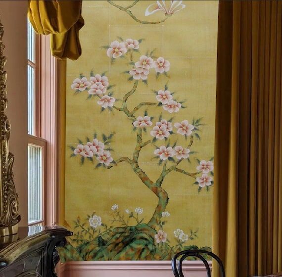 French Style wallpaper, Vintage magnolia //....