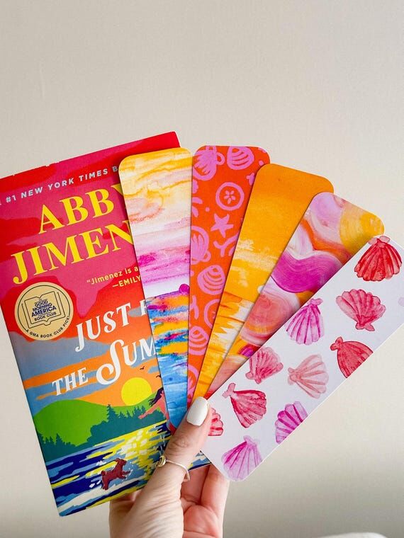 Coastal Pink Sunset Bookmark Set – Beachy B...