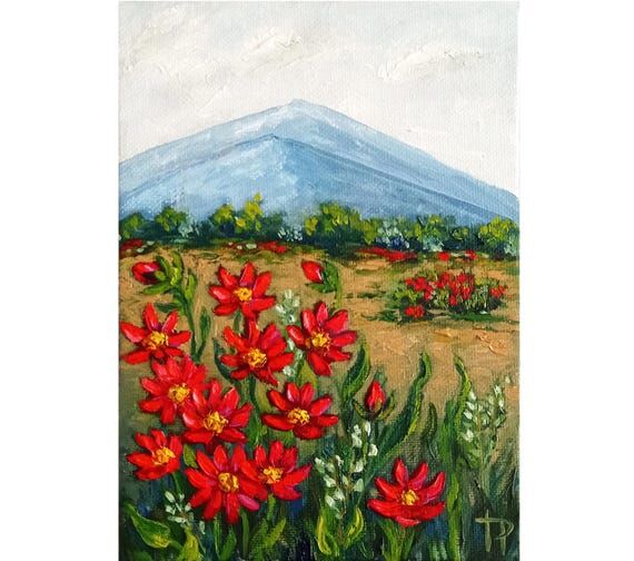 Wildflower Meadow & Mountain Landscape Expres...