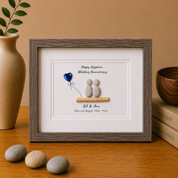 65th Sapphire Wedding Anniversary Personalize...