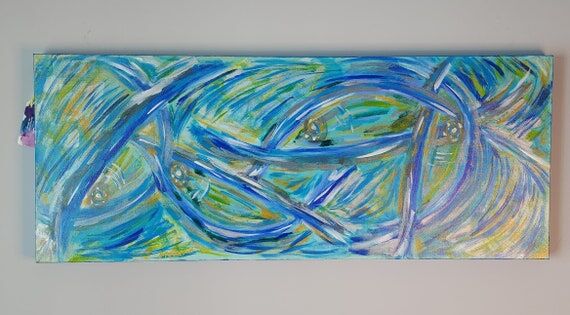 Plenty of Fish, Original Art, Abstract Art, A...