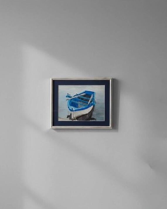 Original framed coastal Painting | Mediterran...