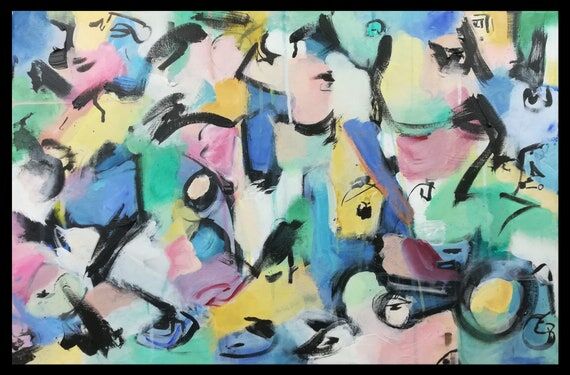 Neurodiverse Artist Vibrant Painting, Colourf...