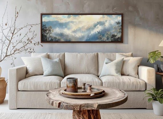 Mountain Forest Panoramic Print – Foggy Nat...
