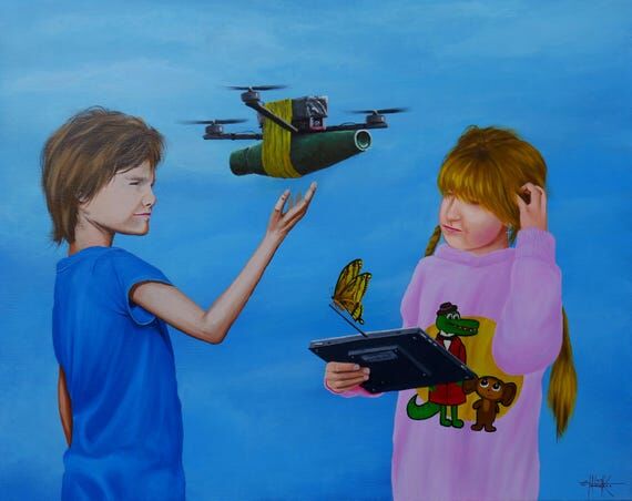 Not children's toys. Oil painting on canvas...