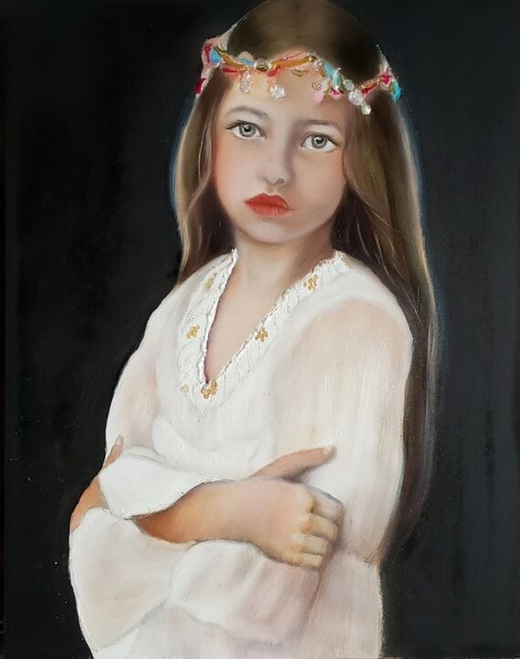 Isabella, Original Oil Painting, Portrait of ...