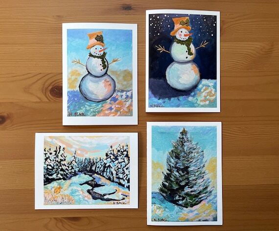 Winter Holliday Collection Greeting Cards Set...
