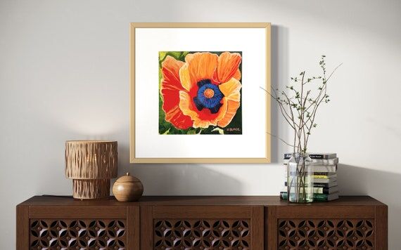Oriental Poppy Art Print of a Georgia O'keeff...