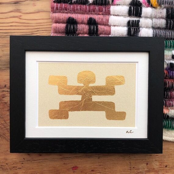 Jaguar Man Gold Foil Print: Colombian Heritag...