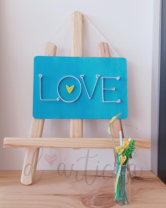 Hand painted MDF decorative plaque decorated ...