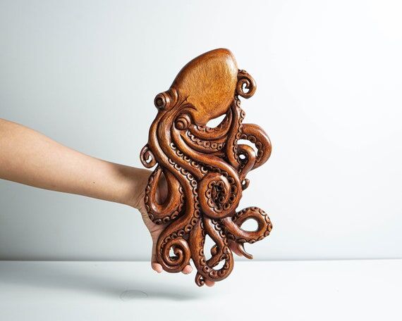 Hanging Octopus Sculpture, Hanging Statue, Wo...