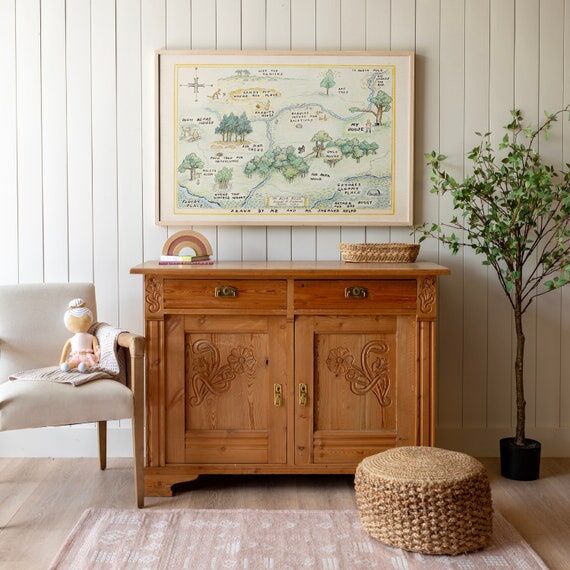 100 Acre Wood Map: Winnie The Pooh Nursery Ar...