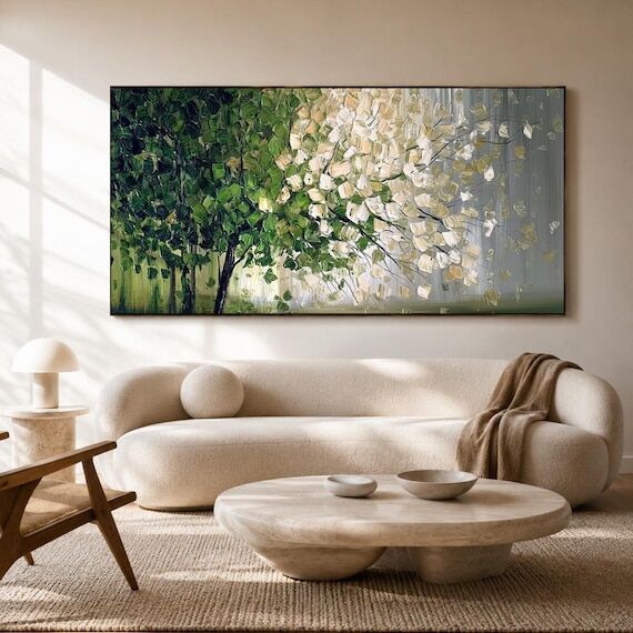 3D Textured Tree of Life Oil Painting, Large ...